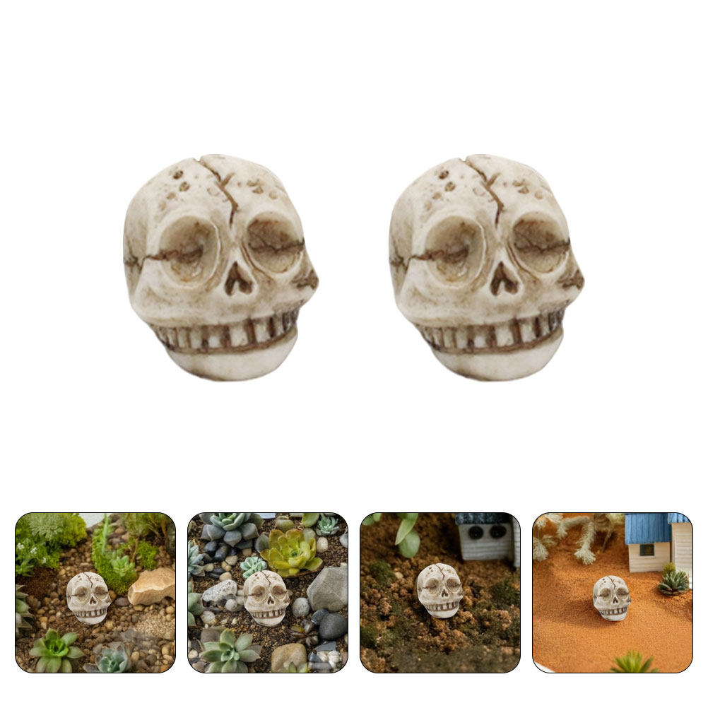 Aquarium Decor - 20 unidades de calaveras sonrientes de