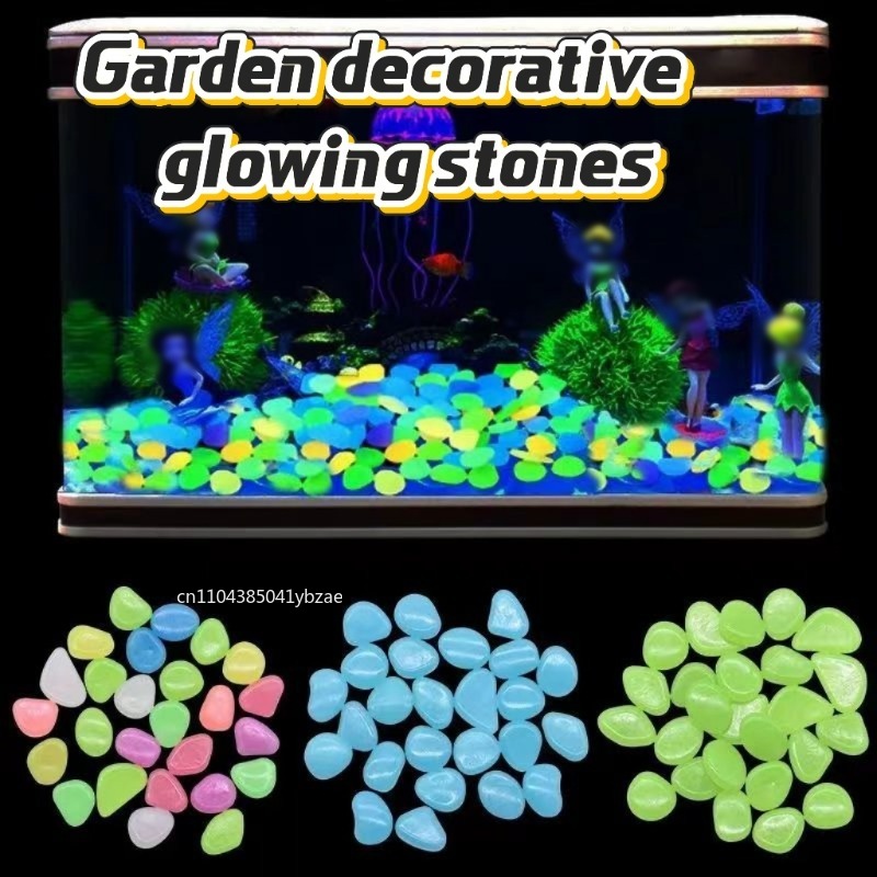 Fish Tank Gravel - 100-1000 piezas de roca luminosa, guijarros