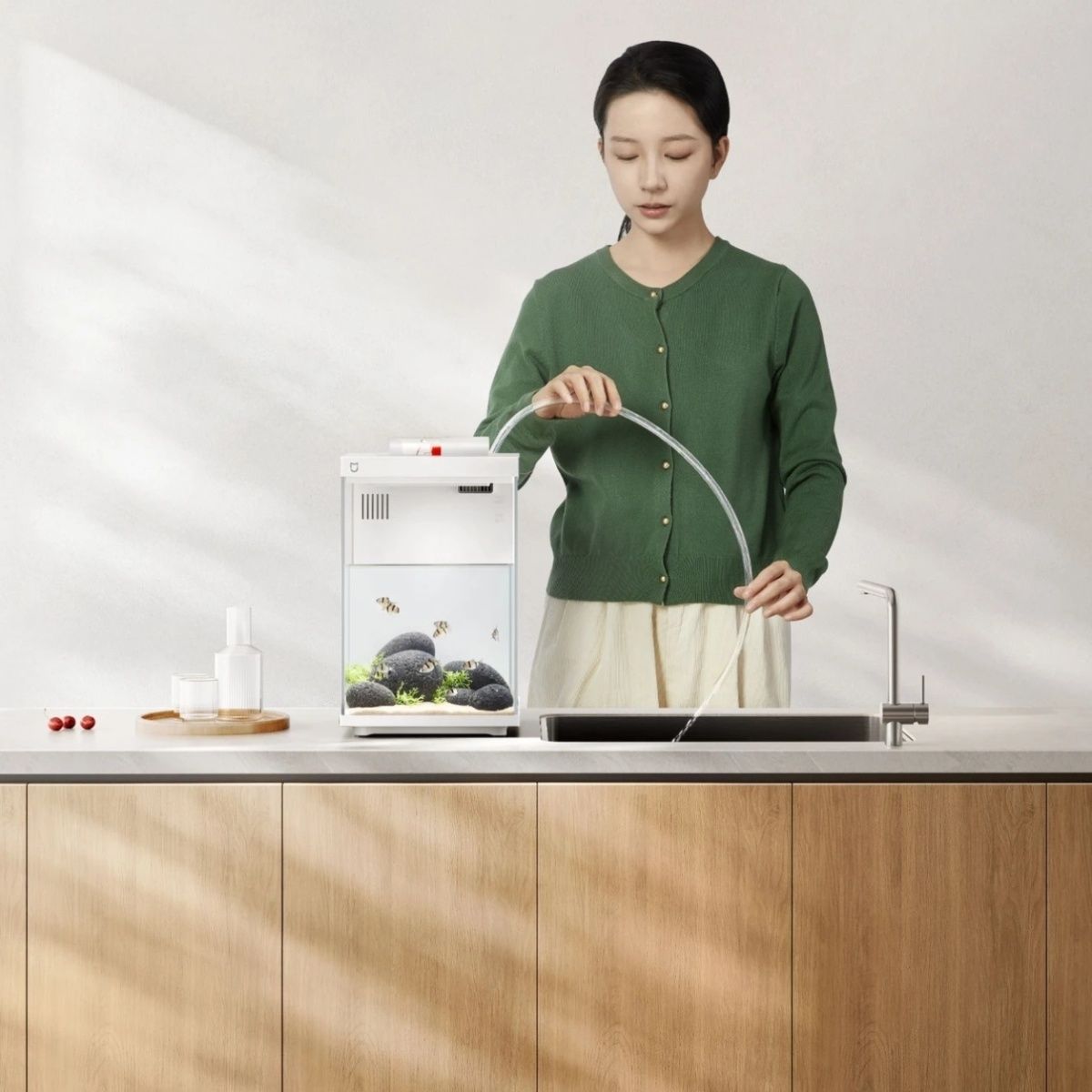Acuario Inteligente de Escrito - Xiaomi Aquarium Fish Tank reseña y precio