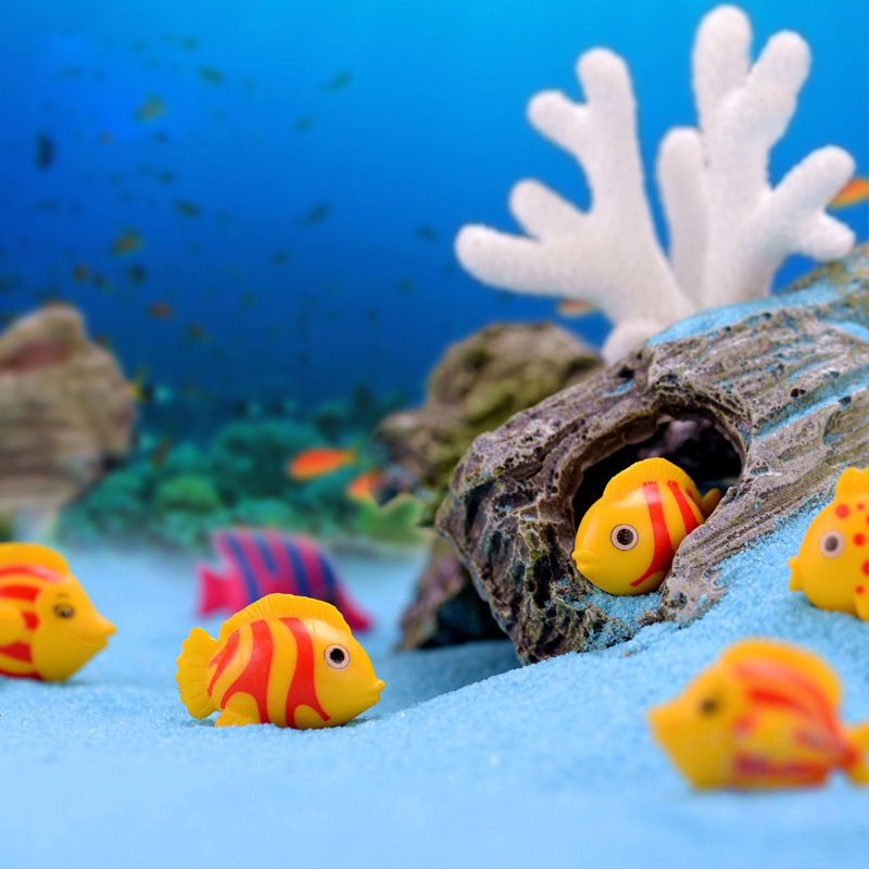 Figuras de Mini peces en minia - Aquarium Decor reseña y precio
