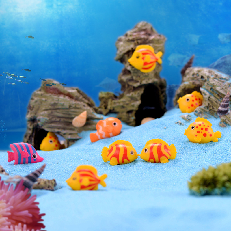 Figuras de Mini peces en minia - Aquarium Decor reseña y precio