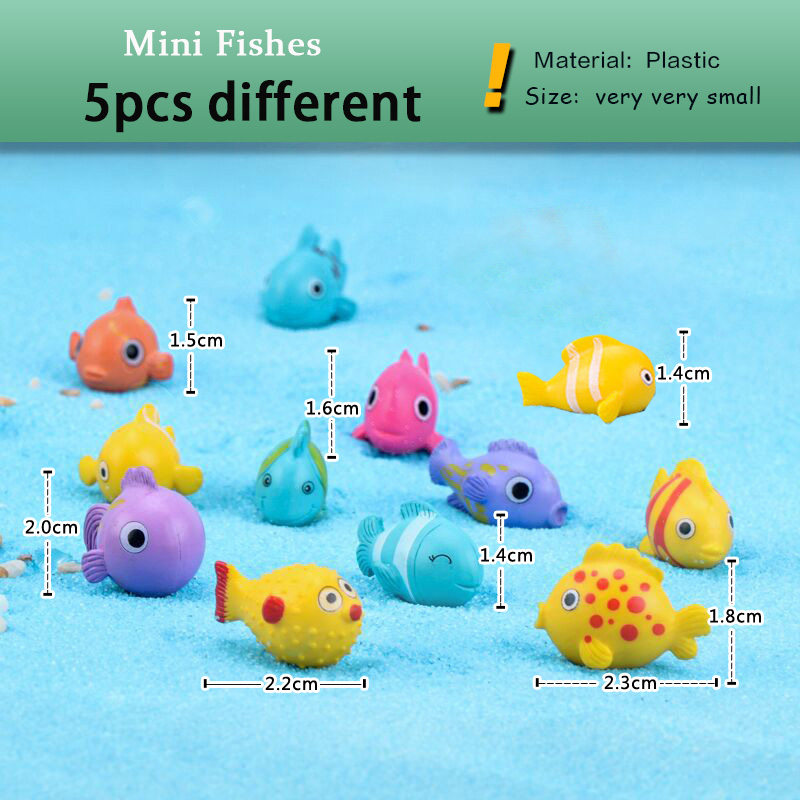 Figuras de Mini peces en minia - Aquarium Decor reseña y precio