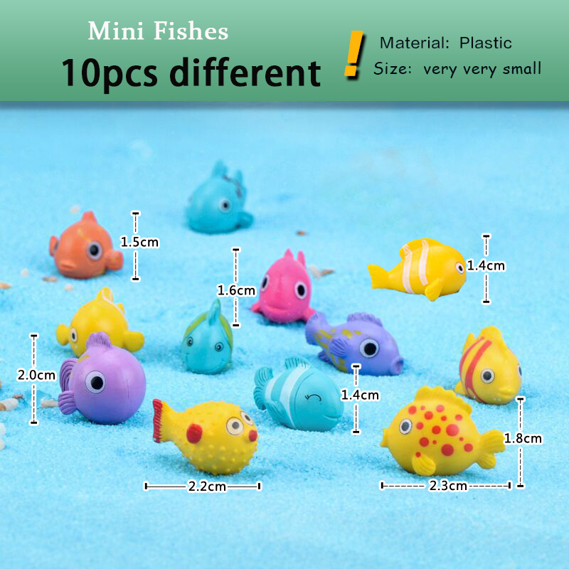 Figuras de Mini peces en minia - Aquarium Decor reseña y precio