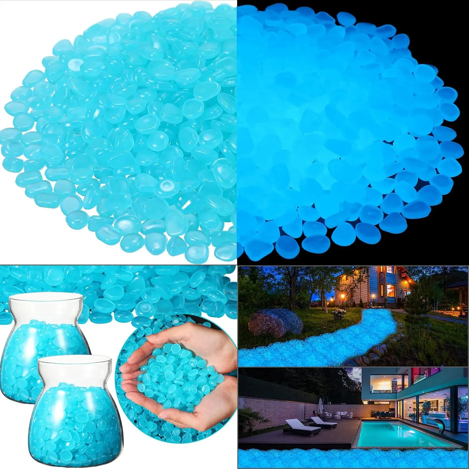 500 Uds. De guijarros que bril - Fish Tank Gravel reseña y precio